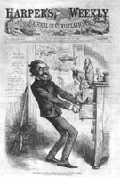 Karikatur von Thomas Nast in Harpers Weekly.